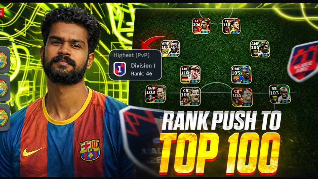 Road to 5k fam📈🖤Lets rank push to top📈 EFOOTBALL rankpush and funny gameplay🫂🖤