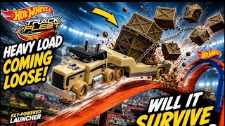 WILL IT SURVIVE THE TRACK! 😱 Hot Wheels Track Fleet Bloc Aid HUGE JUMP Challenge! 🚛🔥