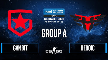 CS:GO - Gambit vs. Heroic [Overpass] Map 1 - IEM Katowice 2021 - Group A