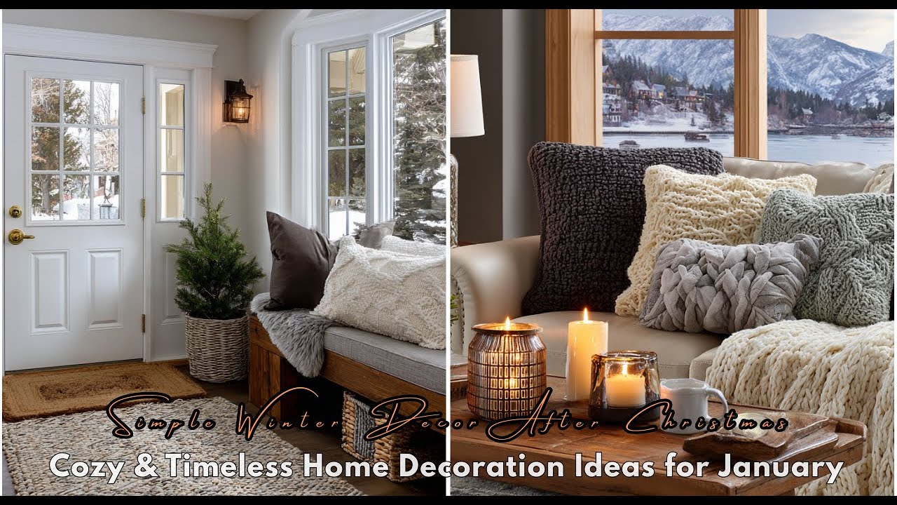 Простой зимний декор после Рождества ❄️ Уютные и вневременные идеи для украшения дома на январь