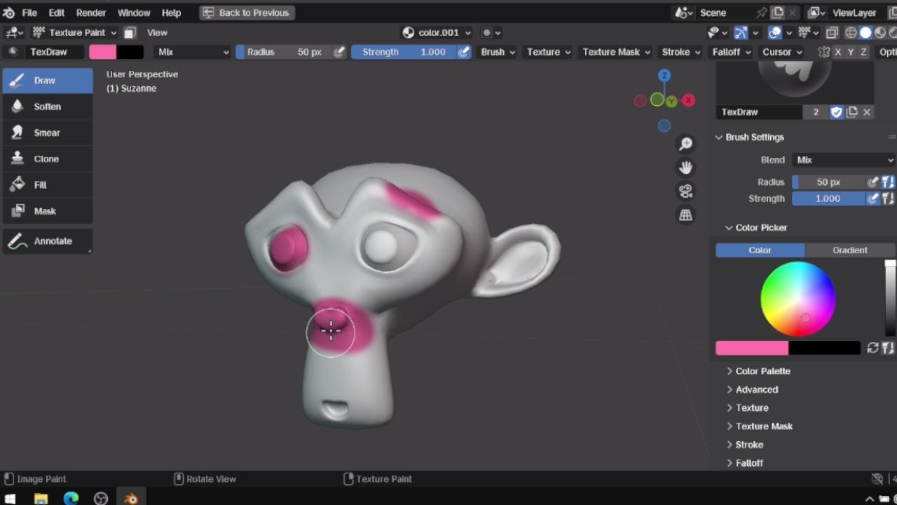 6 - How To Paint A 3D Model With Texture - YouTube
