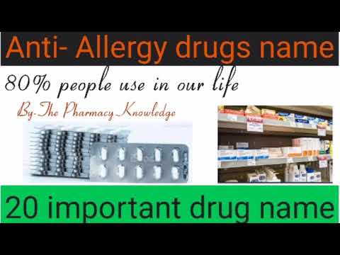 Anti-Allergy drugs name// 20 important drug name of