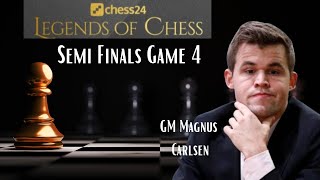 GM CARLSEN - GM SVIDLER | GAME 4 SEMIFINALS LEGENDS OF CHESS 2020#chess
