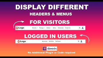 How to Display Different Menus For Visitors & Logged-In Users With Elementor | No Additional Plugin