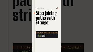 Python pathlib: Stop Joining Paths With Strings in 45 Seconds #shorts