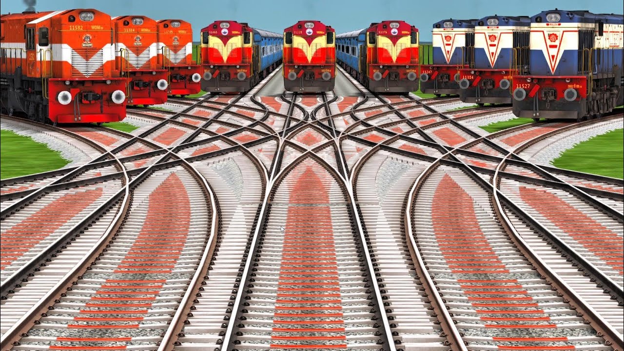 🚂 Ultimate Railroad Challenge on Rough Curves⚔ Speed vs Risk on Curved Bumpy Tracks