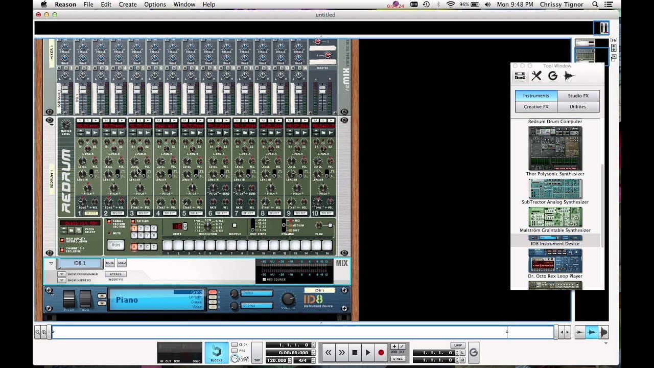 REASON Rewire setup in DP - YouTube
