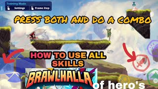 BRAWLHALLA MOBILE HOW TO USE HEROS SKILLS GUIDE & TIPS | HERO ALL COMBO ATTACK & HOW LINK ACCOUNT screenshot 3