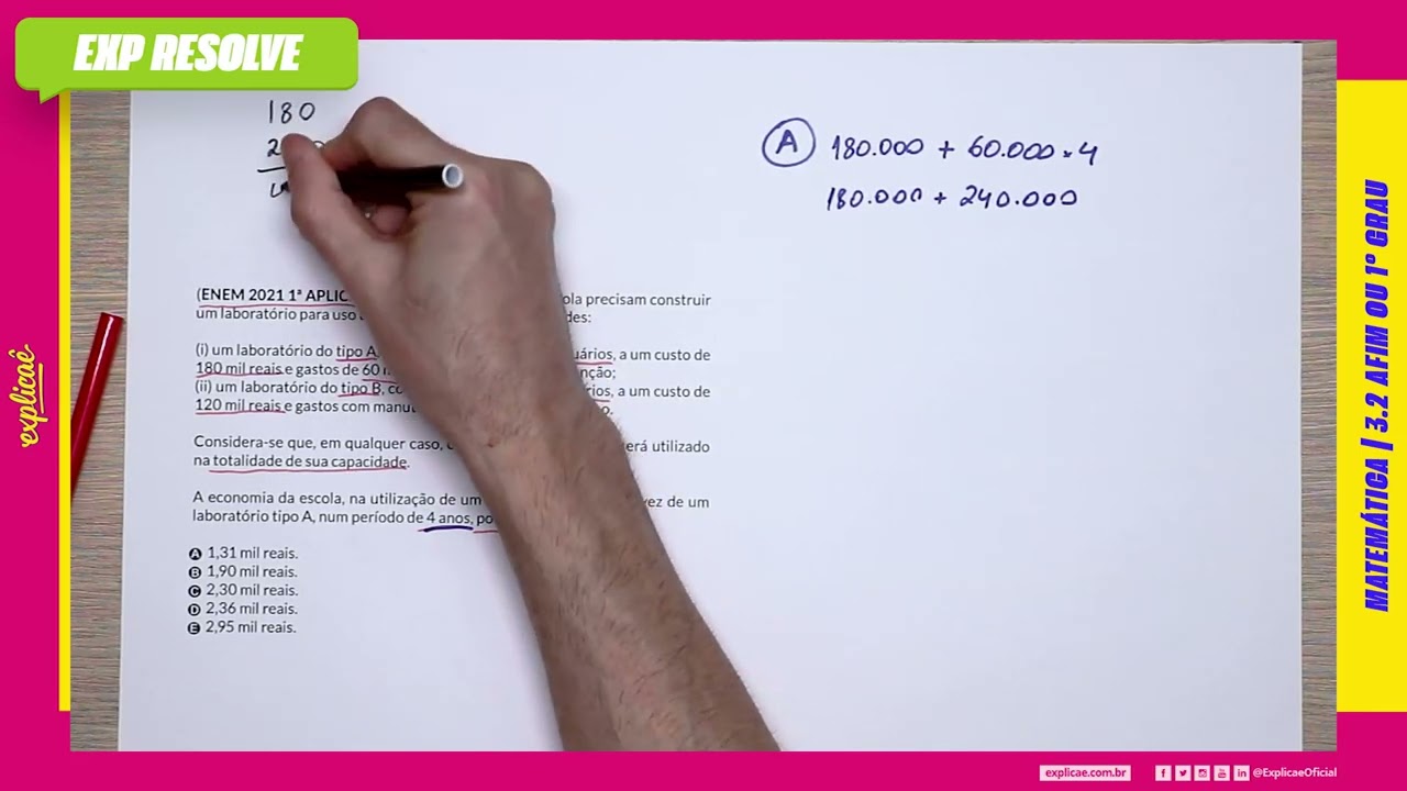 OS DIRETORES DE UMA ESCOLA PRECISAM CONSTRUIR UM LABORATÓRIO PARA USO DOS (...) | AFIM OU 1º GRAU