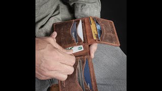 How much can fit in your Bison Leather Bifold Wallet with ID Window by Duvall Leatherwork screenshot 4