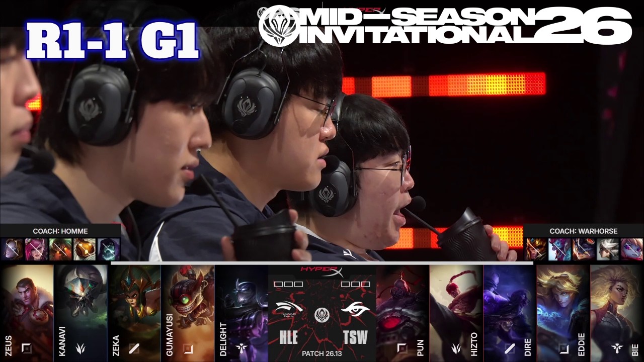 HLE vs TSW - Game 1 | Round 1 LoL MSI 2026 Main Stage | Hanwha Life vs Team Secret Whales G1 full
