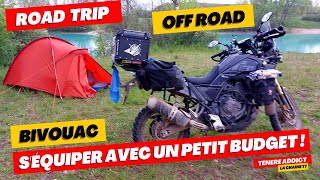 Bivouac moto : S'équiper avec un petit budget! Mon set matos + bagagerie roadtrip offroad Ténéré 700