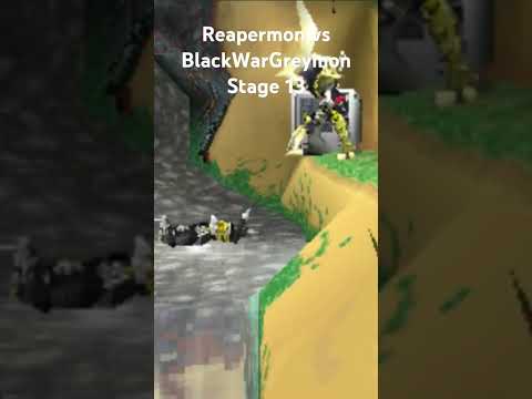 Digimon Rumble Arena Playstation 1 As Reapermon Vs Black WarGreymon Stage 13 Final Stage 