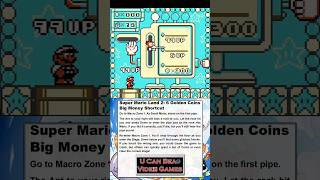 U Can Beat Video Games - Super Mario Land 2: 6 Golden Coins - Big Money Shortcut
U Can Beat Video Games - Episode 161
Released June 6, 2026
#UCanBeatVideoGames #UCBVG #Shorts #retrogaming #retrovideogames #1990s #glitches #secrets #nintendo #gameboy #supermarioland #supermariobros #supermario #marioland #BigMoneyShortcut U Can Beat Video Games - Super Mario Land 2: 6 Golden Coins - Big Money Shortcut