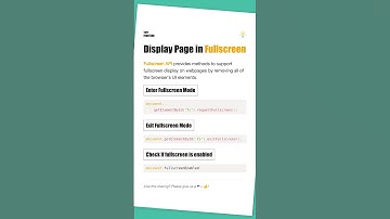 Display Page in Fullscreen #javascript #coding #frontend