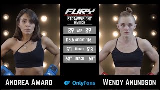 FURY 90 Prelims Andrea Amaro vs Wendy Anundson