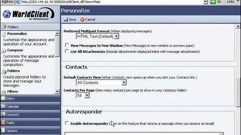 How to Configure Web Client Option (Account Property) in MDaemon