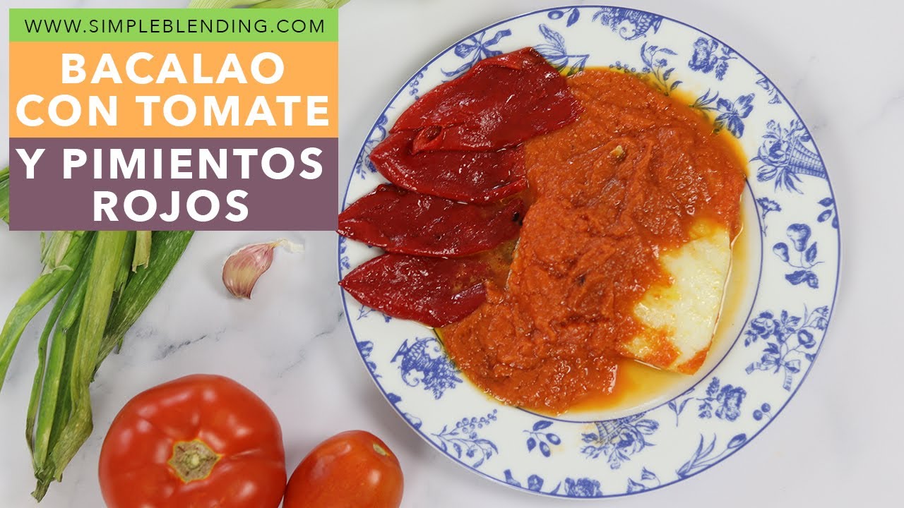 BACALAO CON TOMATE Y PIMIENTOS ROJOS  | Receta de bacalao con tomate casero | Bacalao con pimientos