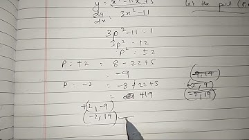 FIND THE POINT ON THE CURVE Y=X^3-11X+5 AT WHICH THE EQUATION IF TANGENT IS Y=X-11