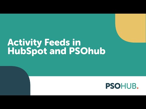 PSOhub demo 6 - Activity feeds