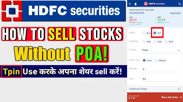 How to Sell Stocks In HDFC Securities Mobile App Without POA,TPIN का Use करके शेयर कैसे Sell करें !