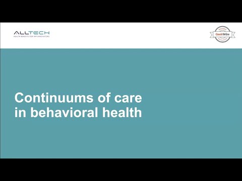 Continuum's of care in behavior health, sponsored by ALLtech