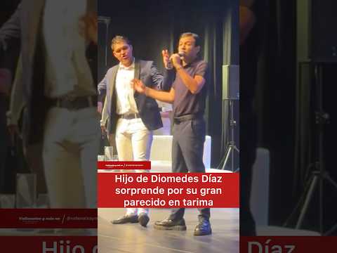Hijo de Diomedes Díaz sorprende por su gran parecido en tarima