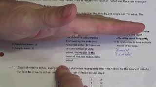 Math 20 2 Measures of Central Tendency Lesson