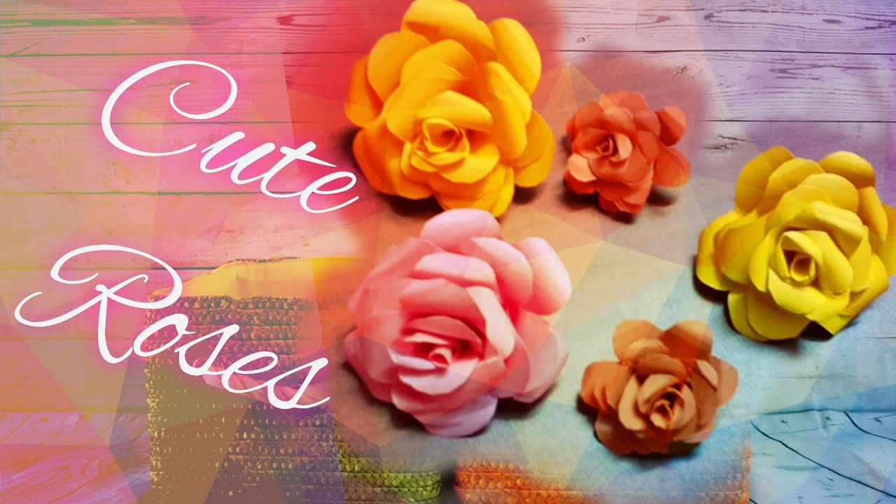 Cute & Easy Paper Rose making|| URJASEE|| - YouTube