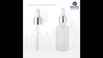 Clear Frosted Dropper Bottle | WORLDITES INTERNATIONAL PACKAGING  #cosmetics #diy #glassjars #glass