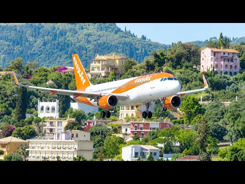 [4K] CORFU Airport - Awesome Plane Spotting | SPECTACULAR and AMAZING SCENERY