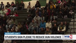 Students sign pledge to reduce gun violence