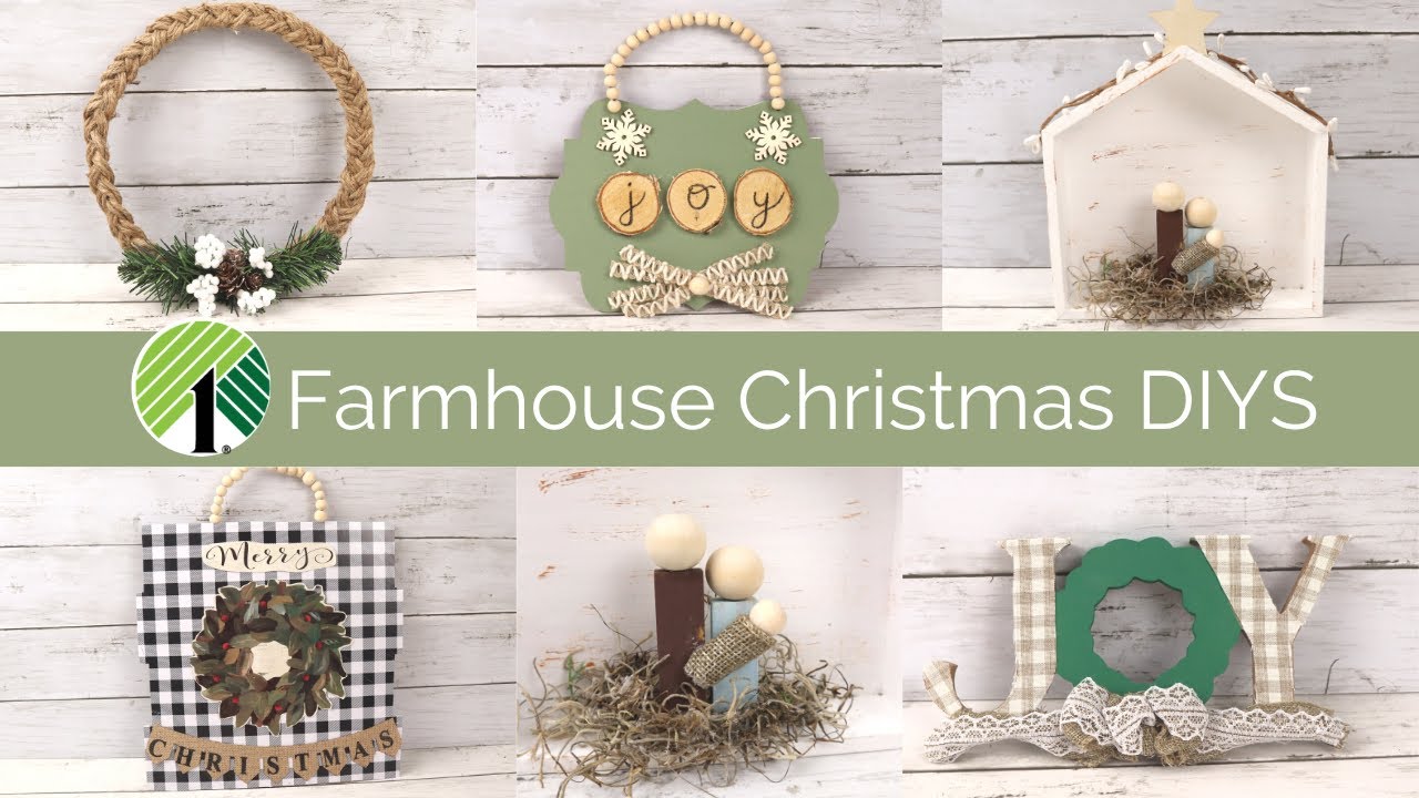 5 DOLLAR TREE FARMHOUSE CHRISTMAS DIYS Easy Farmhouse Christmas DIY