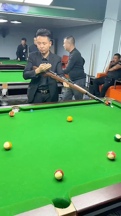 Modified Rifle Meets Pool Table: The Craziest Game You’ll Ever See! 🎯🎱 #lyroekitchen