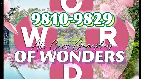 WORDS OF WONDERS CROSSWORD PUZZLE Level 9810-9829