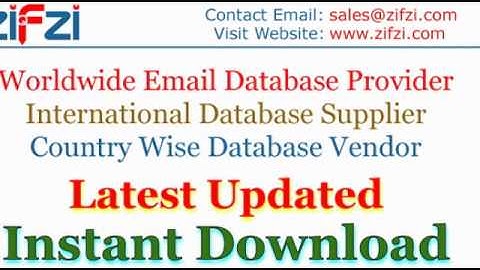 International Mailing Lists B2B & B2C Email Database Online Suppliers Global Company zifzi