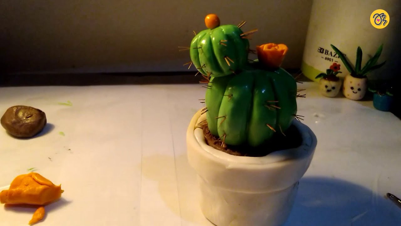 CARA MEMBUAT KAKTUS DARI CLAY SABUN KEREN