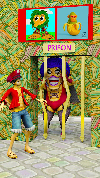 Police Luffy sings continuously to choose the right door for the prison! #luffy #onepiece