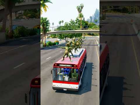 GTA 5: Aliens Took Over Michael's Bus, But Trevor & Franklin Weren't Having It! 👽🔥 #shorts