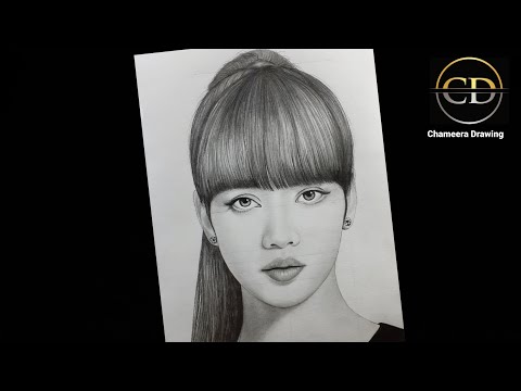 How To Draw A BLACKPINK Lisa Step By Step Pencil Drawing Girl Face Drawing Tutorial