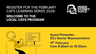 CAFS Learning Series 2026: Welcome to the Local CAFS Program