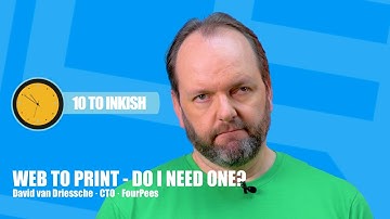 Web To Print - do I need one? · David van Driessche · CTO · FourPees