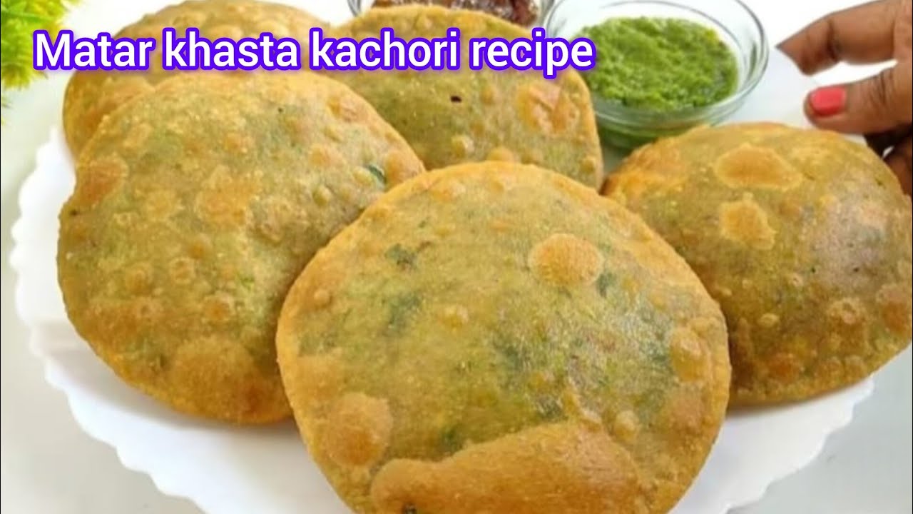 मटर की Khasta पूरी Recipe | Easy Matar khasta Poori Recipe