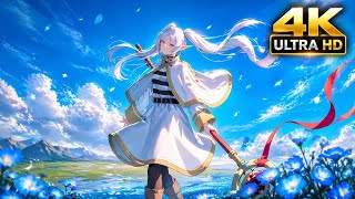 Frieren in Flower Field 🌸 | 4K Ultra HD Live Wallpaper #anime #livewallpaper #onehourloop  screenshot 4