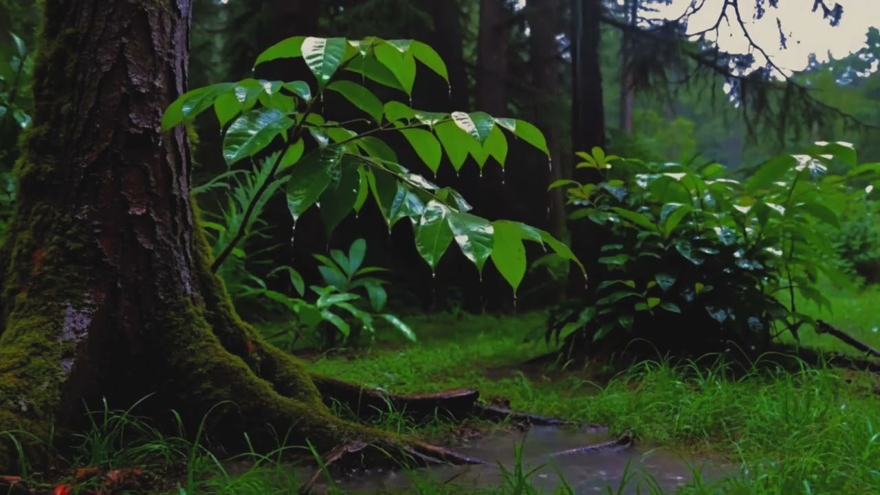 10 Hours of Deep Forest Rain Sounds for Sleeping and Relaxation (ASMR)