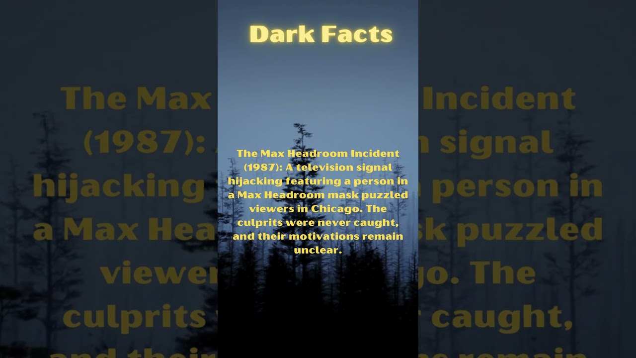 The Max Headroom  Incident - Dark & Mysterious Facts in History, True Crime, and Paranormal Enigmas