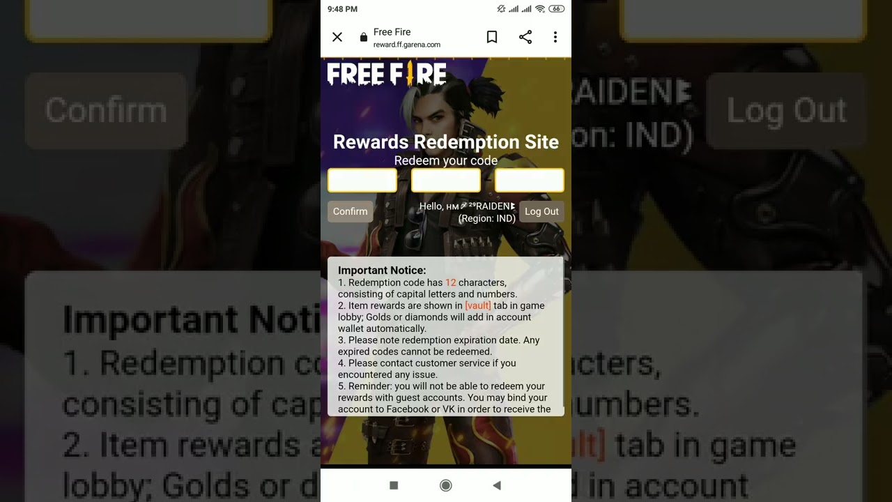 FFPL REDEEM CODE TODAY // 500K LIVE FFPL WATCHING REDEEM CODE