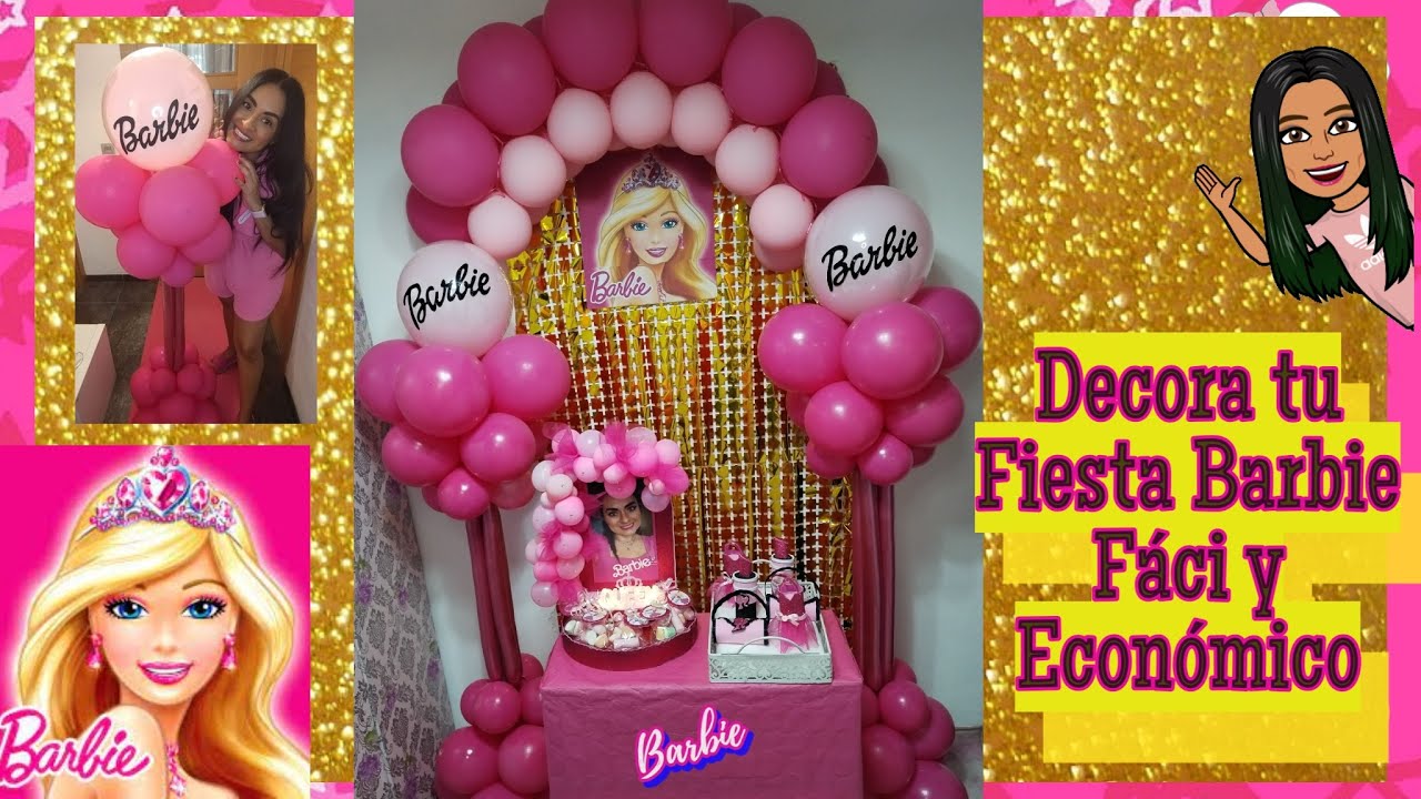 🎀Como Decorar tu Fiesta Barbie Fácil, Bonita y Económica Paso a Paso DIY 