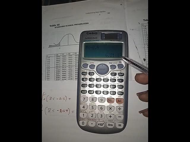 How to Use Casio Fx991es Plus to Find the probability value of Z-score -  YouTube
