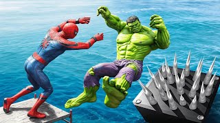 Red Spider-Man VS Hulk & Red Hulk, Green Spider, Venom, Minions, Zombie || Spider Ragdoll